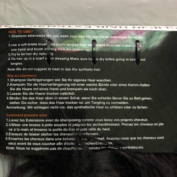 NWT Dark Brown 8-piece Clip in hair extensions - Picture 2 of 3